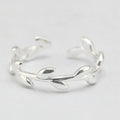 Silver Whisper Leaf Ring