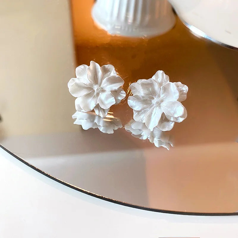 Snowflower Charm Studs