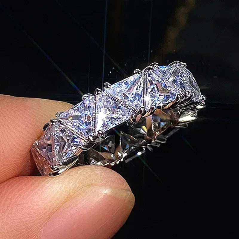 Forever Spark Triangular Zircon Ring