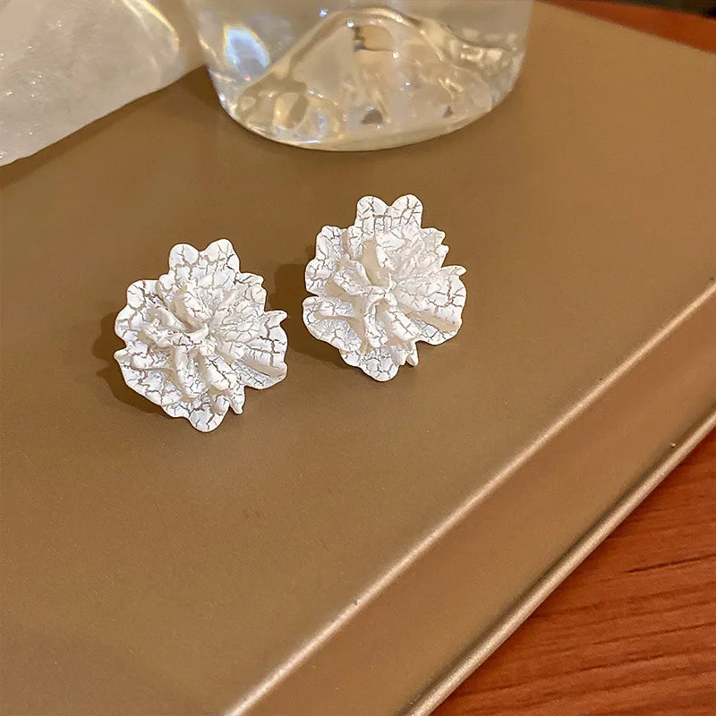 Snowflower Charm Studs