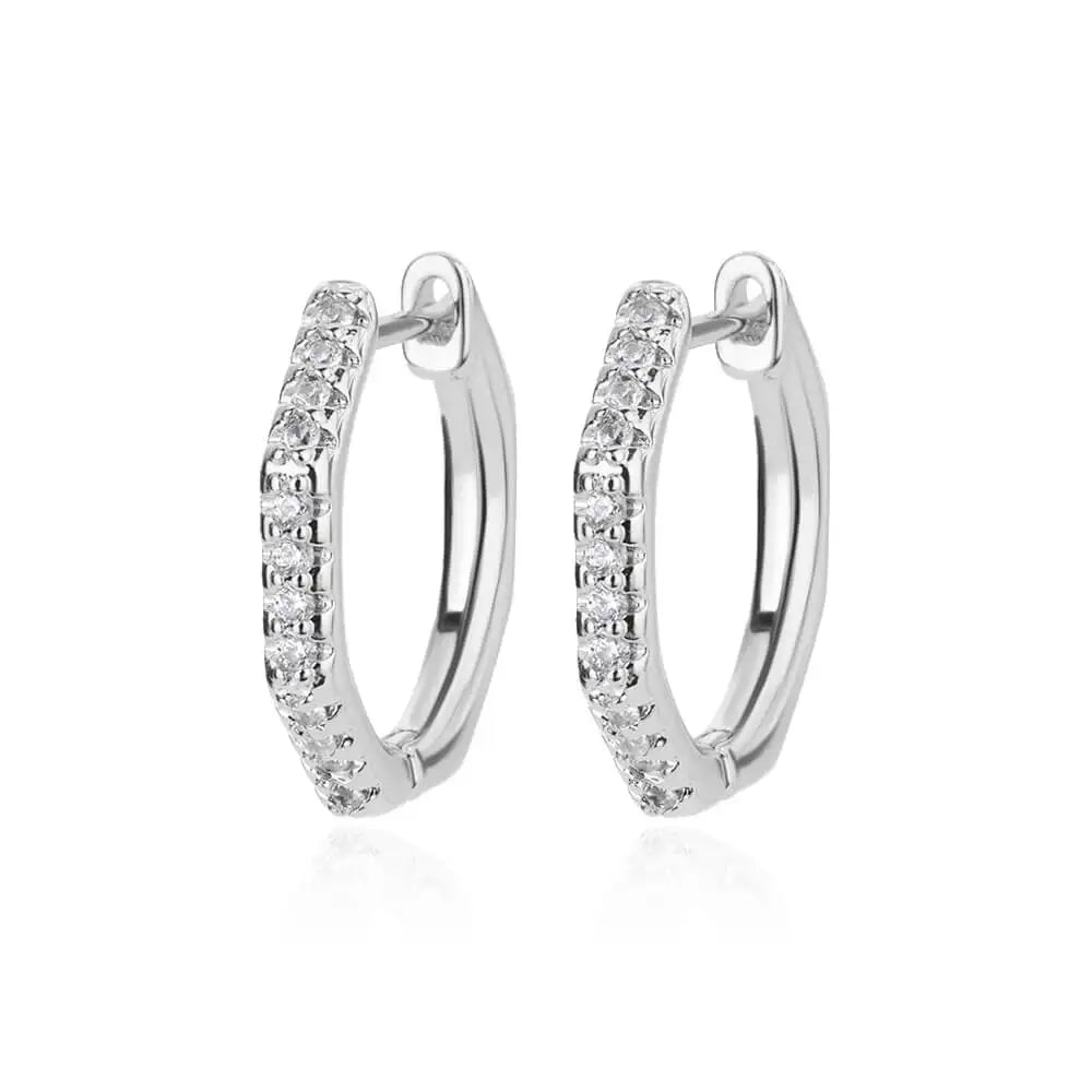 Zirconia Polygon Luxe Hoops