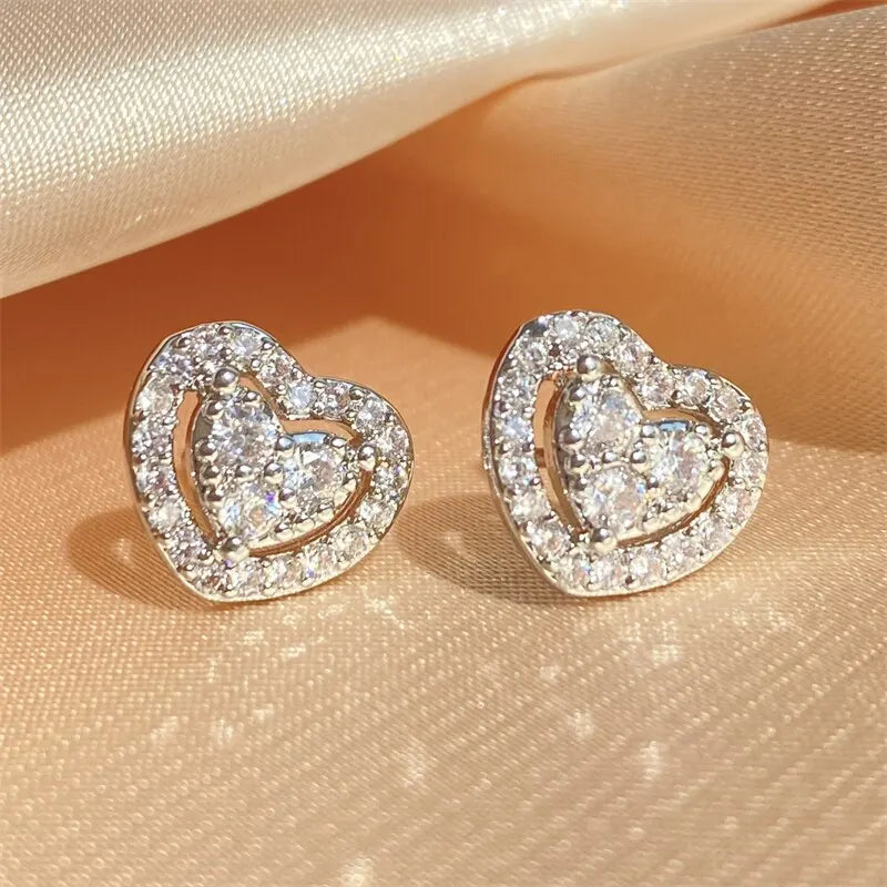Loving Heart Sparkle Studs
