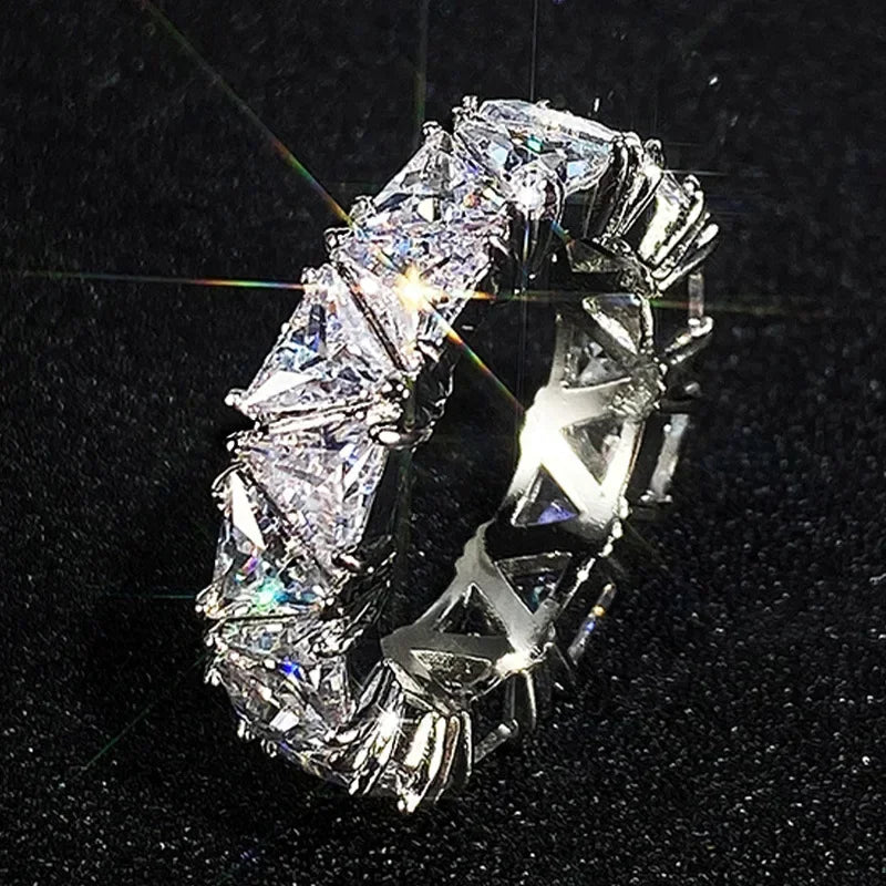 Forever Spark Triangular Zircon Ring