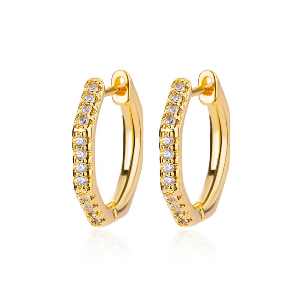 Zirconia Polygon Luxe Hoops