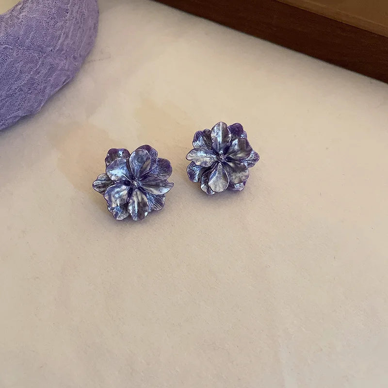Snowflower Charm Studs
