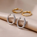 Zirconia Polygon Luxe Hoops