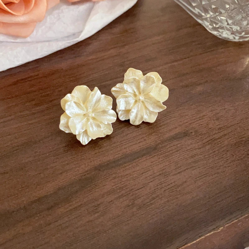 Snowflower Charm Studs