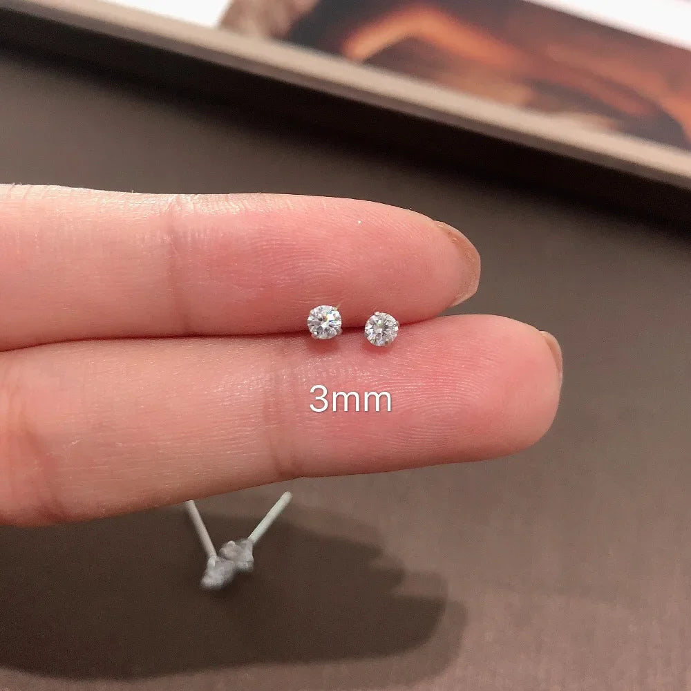 Tiny Shine Silver Earrings