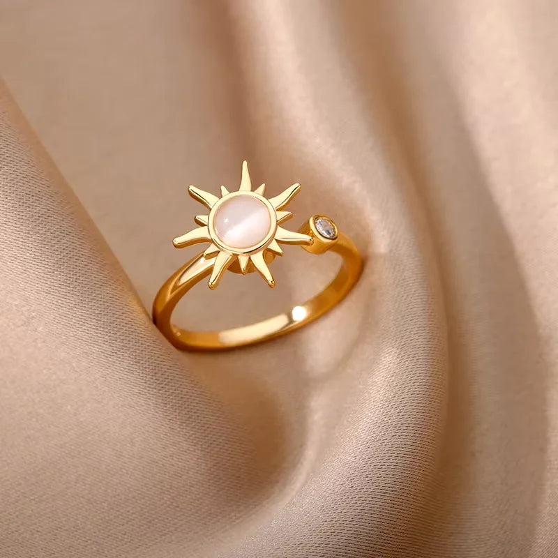Radiant Bloom Fidget Ring